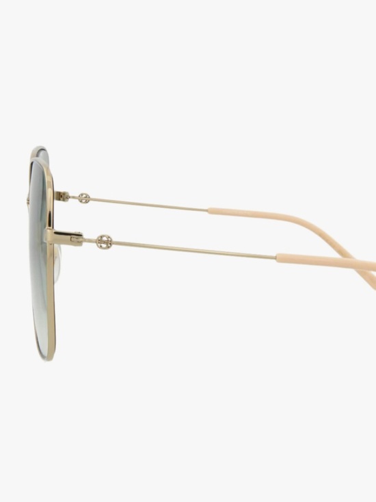 Gucci Gold-Frame Square Sunglasses with Green Gradient Lenses main image 8